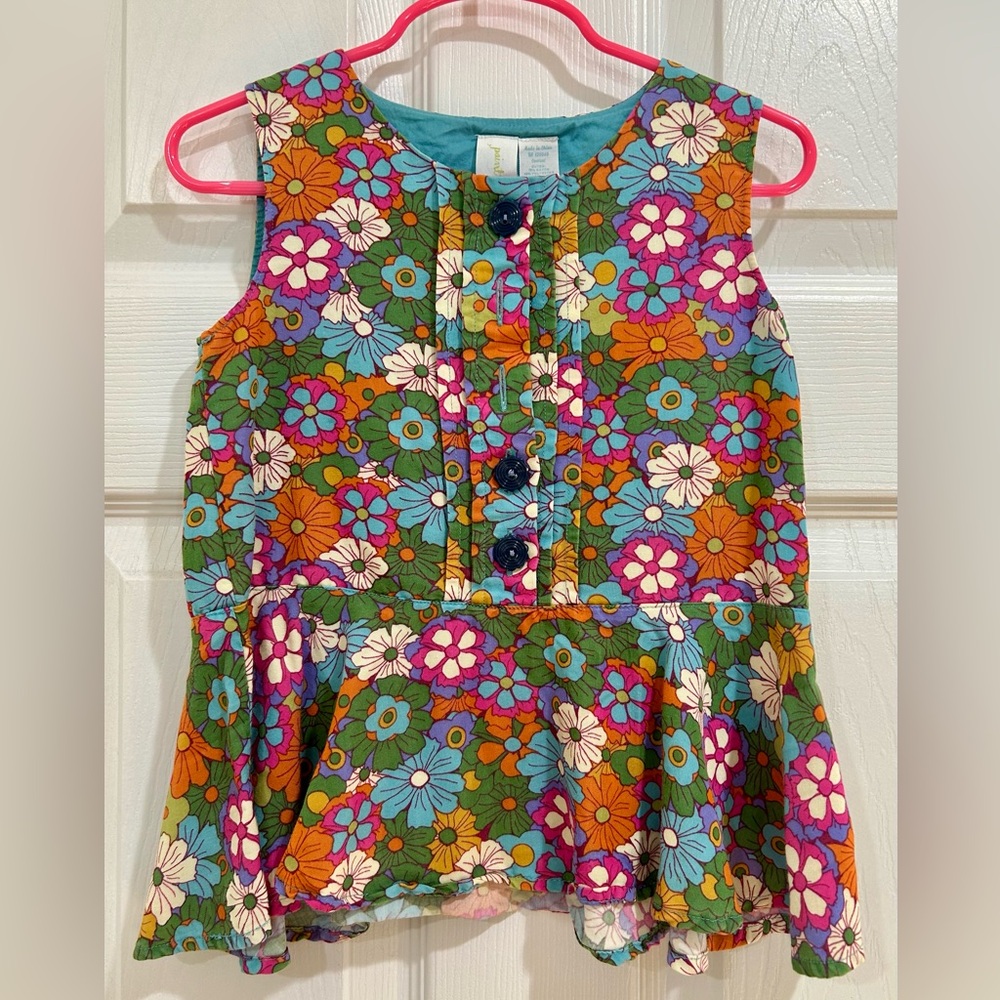 Vintage Matilda Jane Floral Kids Blouse - Multicolor